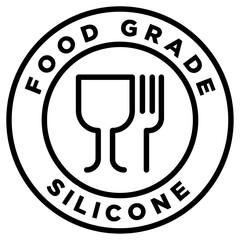 Food grade silicone icon Black and white outline vector