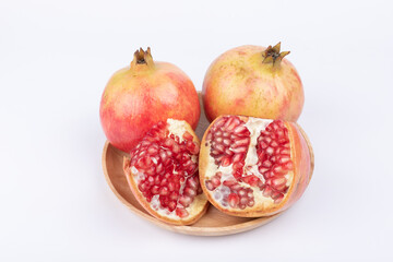 Fresh soft-seeded pomegranate fruits