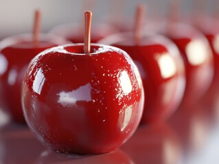 Red glazed apples