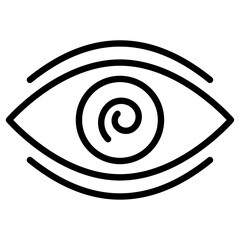 Hypnotic icon Black and white outline vector