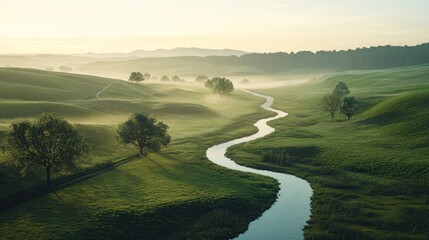 River winding through lush landscape