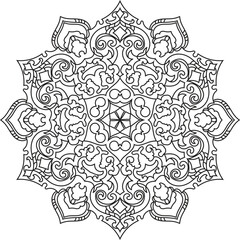 Italian Mandala Art: A Detailed Outline for Creative Coloring and Relaxation
