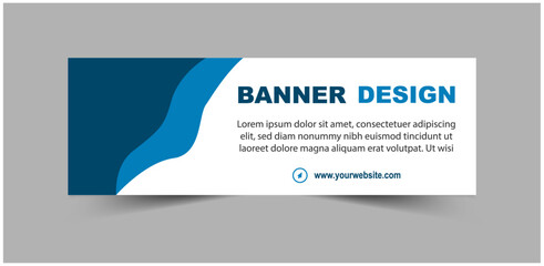 Social Media Cover Banner Template Design Blue Color Digital Marketing Banner For Business Corporate Vector Illustration