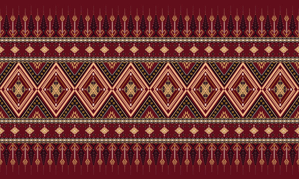 Vector Boho Navajo Tribal and Native American seamless pattern  geometric ethnic SouthWestern decor style  geometric ornament Aztec ornament pattern  for home decoration, textile and fashion
