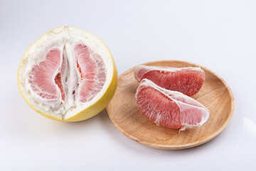 Fresh red-fleshed pomelos