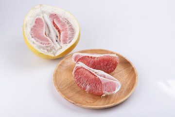 Fresh red-fleshed pomelos