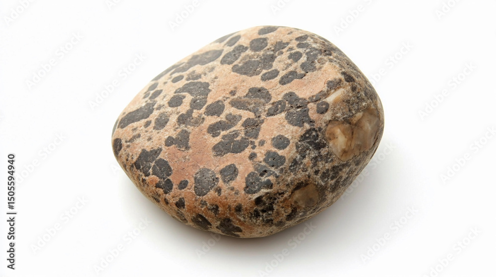 Poster High-quality flint stone isolated on white background Generative AI
