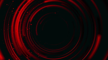 Dark red smooth circles and dots on the black background