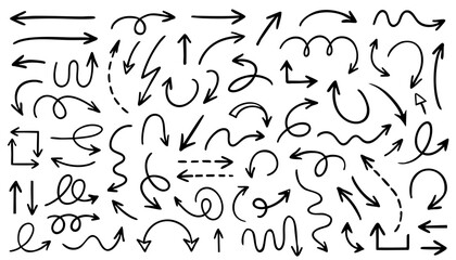 Different hand drawn arrow element collection design