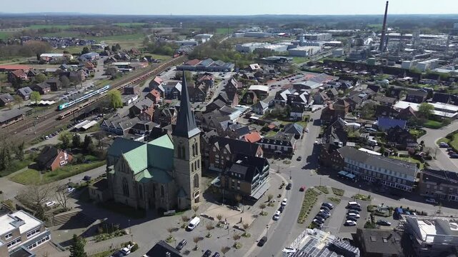 Salzbergen Luftaufnahmen Gewerbegebiet Dorf Stadt