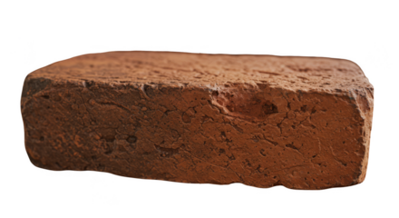 Isolated Brown Brick Illustration Showing Texture and Construction Detail