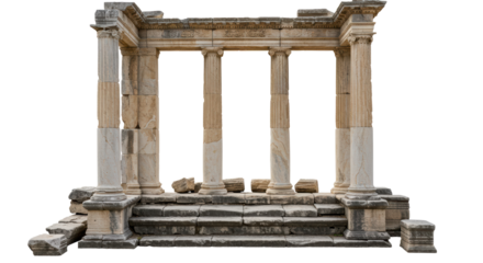 Isolated Ancient Ruins with Columns