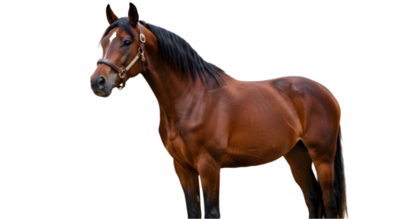Isolated Brown Horse on Transparent Background Photo
