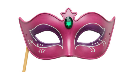 Isolated Masquerade Mask with Stick