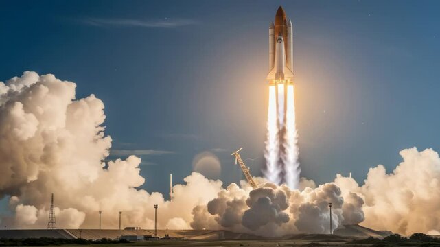 Rocket launch into space