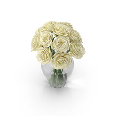 White Roses isolated on transparent background