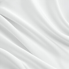 Obraz premium Pure white fabric with smooth, flowing drapes. Close-up texture and folds. Blank canvas for design or advertising. Fabric sample for fashion and textile professionals. studio.