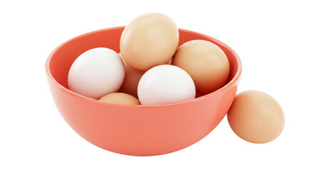 Isolated Bowl of Eggs