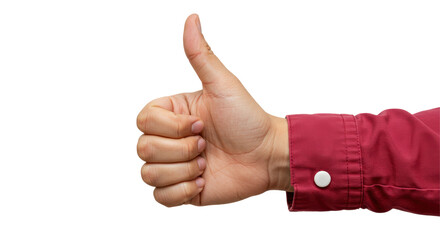 Isolated Thumb Up Gesture