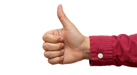 Isolated Thumb Up Gesture