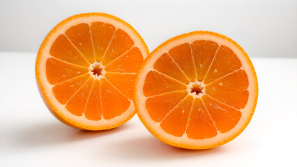 orange slice isolated on white background