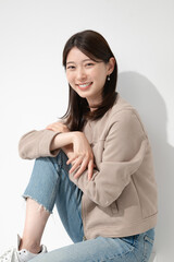 笑顔の女性ポートレート