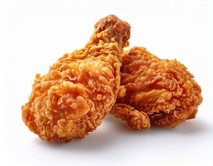 fried chicken isolated on white background