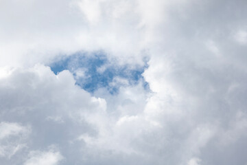 Closeup blue sky, cloud textured background
