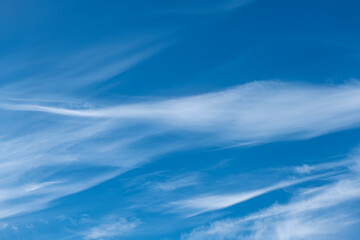 Closeup blue sky, cloud textured background