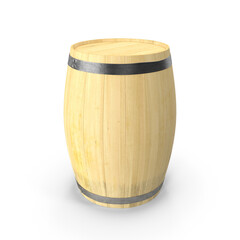 Wooden Barrel isolated on transparent background