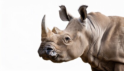 Fototapeta premium rhinoceros isolated white background