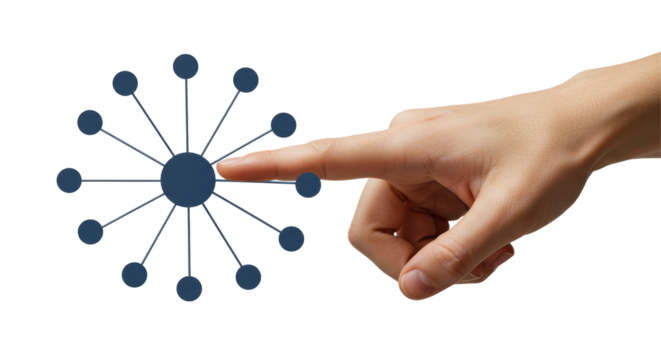 Isolated Hand Touching Network Node