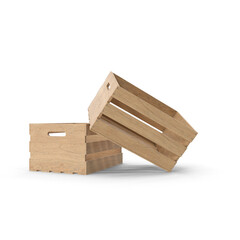 Wooden Crates isolated on transparent background