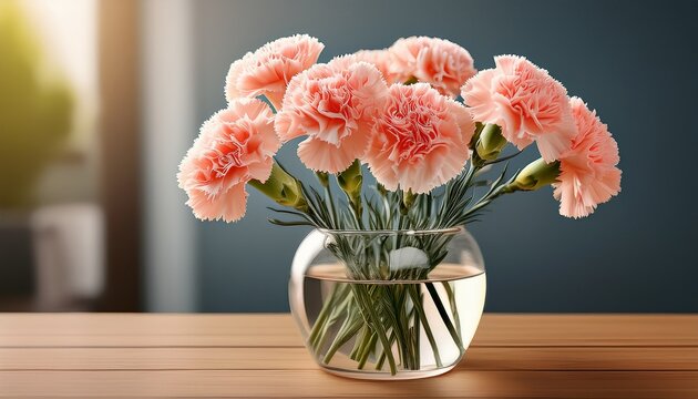 wishing you a speedy recovery with carnations in a vase