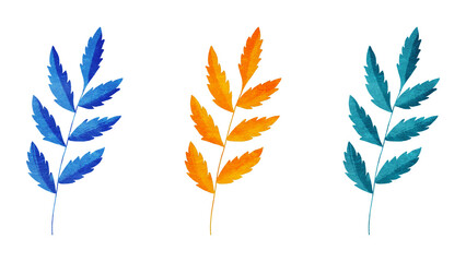Fototapeta premium colored vector leaves