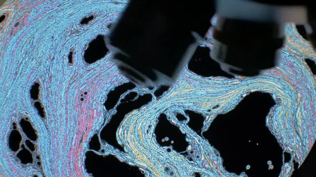 Abstract Swirling Patterns Blue, Pink, and Gold Liquid Art