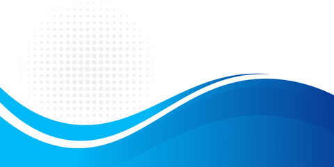 Abstract blue wavy business style background. modern Vector