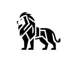 Lion logo full body minimal vector design