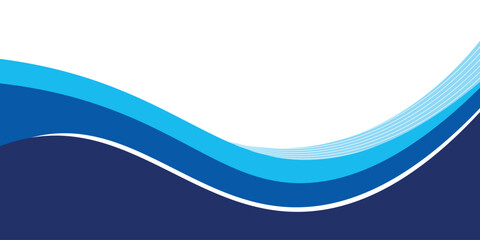 Vector-layered blue water wave banner template. Presentation template. EPS10