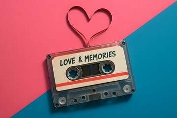 audio cassette with heart