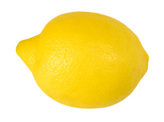 Ripe whole yellow lemon, isolated
