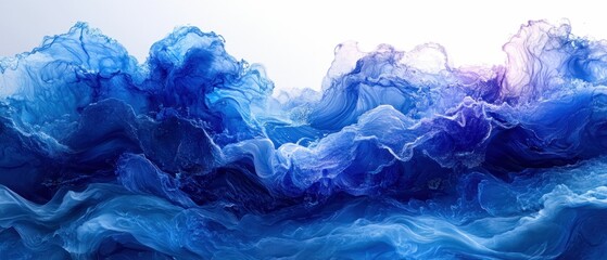 Abstract blue liquid waves