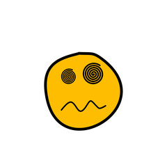Fototapeta premium Emoticon dizzy abstrak
