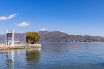The scenery of Cangshan Mountain and Erhai Lake in Dali, Yunnan
