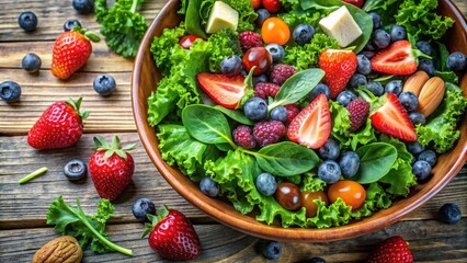 A vibrant bowl of assorted greens with leafy kale