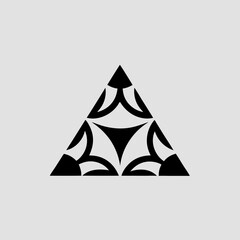 vector illustration of a abstract triangle