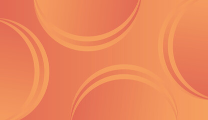 Seamless abstract orange pattern with circular shapes and soft curved lines in gradient tones