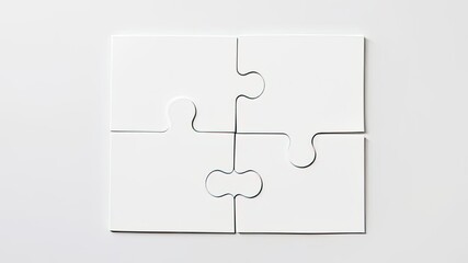 Blank Jigsaw Puzzle Templates - Four Pieces for Design