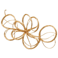Wire clover gold tone on transparent background transparent background isolated png stock