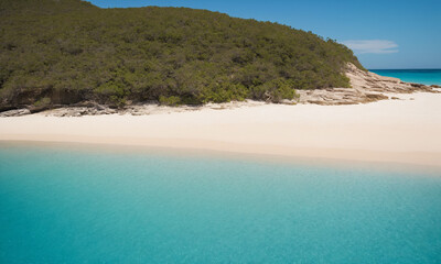 바닷가 모래사장과 아름다운 풍경 파도